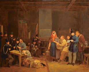 Wachtkamer van de Stedelijke Wacht van Brussel, 1830